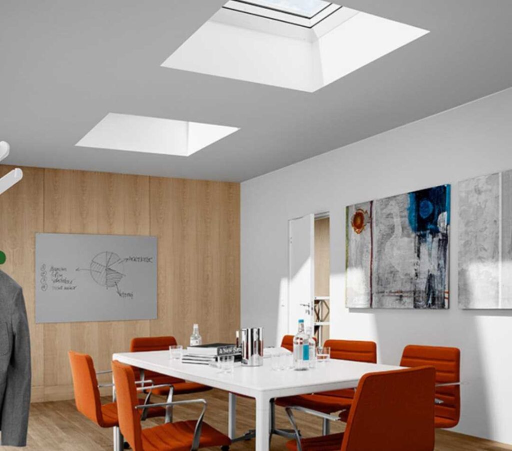 two Velux skylights in a commercial building can be installed by Skylights of Rhode Island
reachable at 401-268-7510